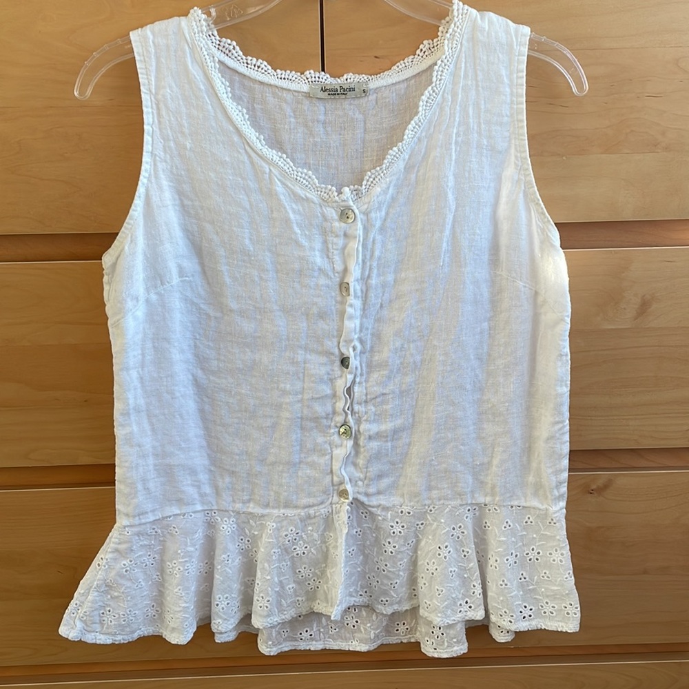 White Alessia Pacini tank top